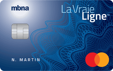 Carte de crédit Mastercard La Vraie Ligne MBNA - Hors Québec