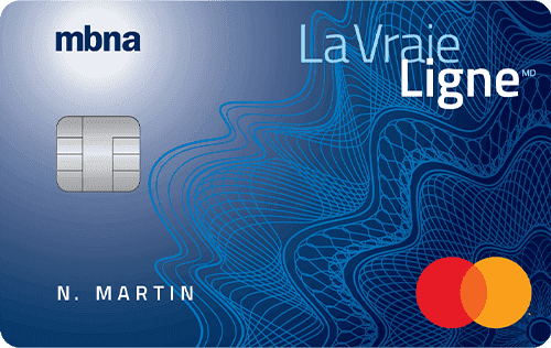 Carte de crédit Mastercard La Vraie Ligne MBNA - Hors Québec
