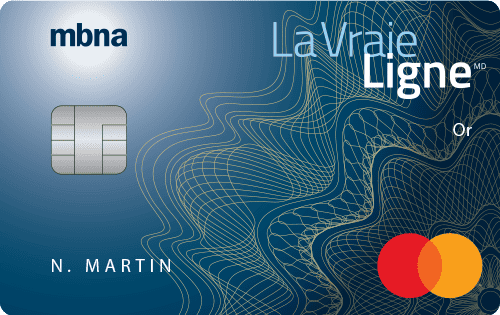 Carte de crédit Mastercard La Vraie Ligne Or - Hors Québec