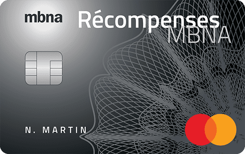 Carte de crédit Mastercard Platine Plus récompenses MBNA