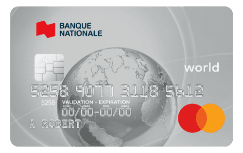 Carte Mastercard World de la Banque Nationale